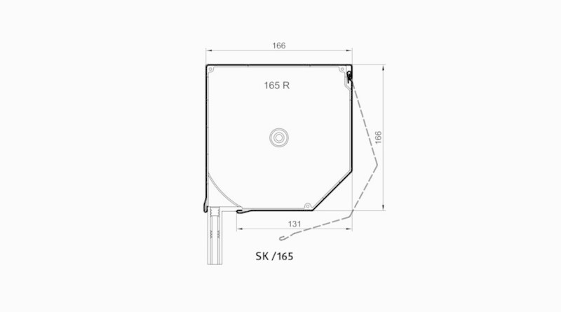 Modelo de casete 165mm